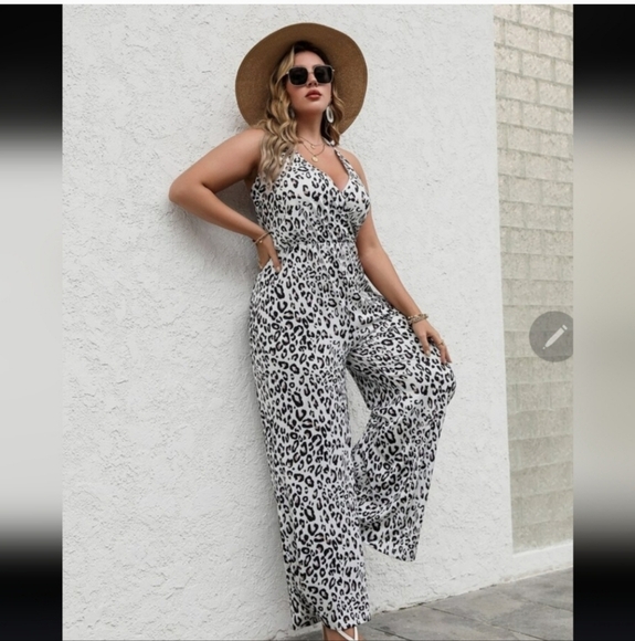 Shein 3x leapord jumpsuit - Picture 1 of 6